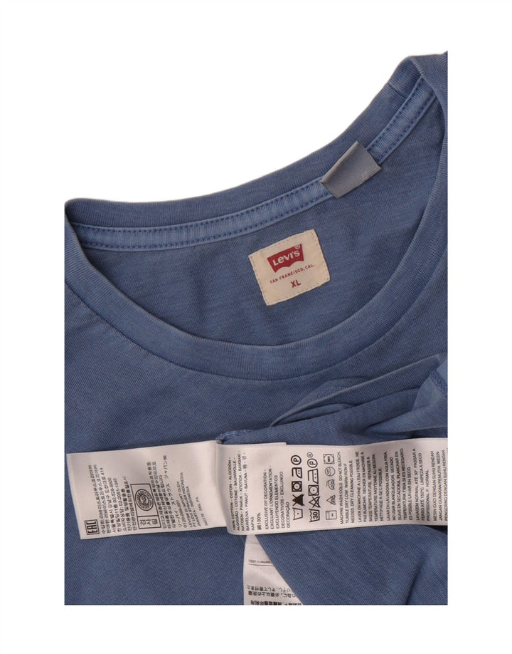 Męska koszulka Levi's Top XL, niebieska, bawełniana
