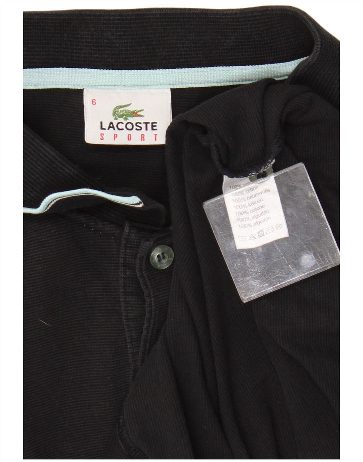 Męska koszulka polo Lacoste, rozmiar 6, XL, czarna, bawełniana