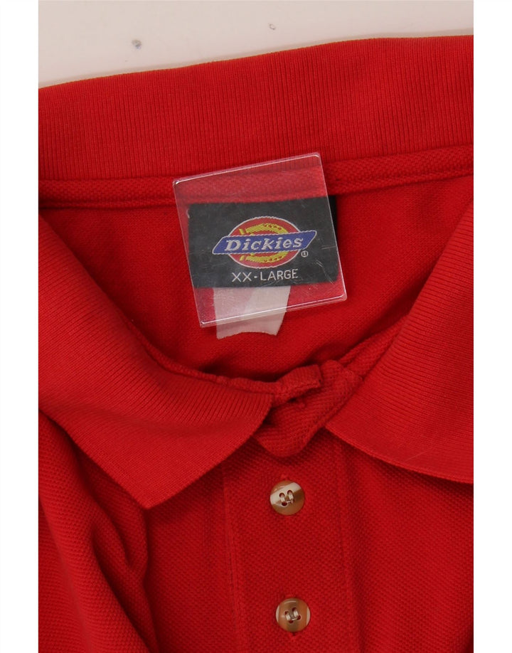 DICKIES Mens Polo Shirt 2XL Red Vintage Dickies and Second-Hand Dickies from Messina Hembry 