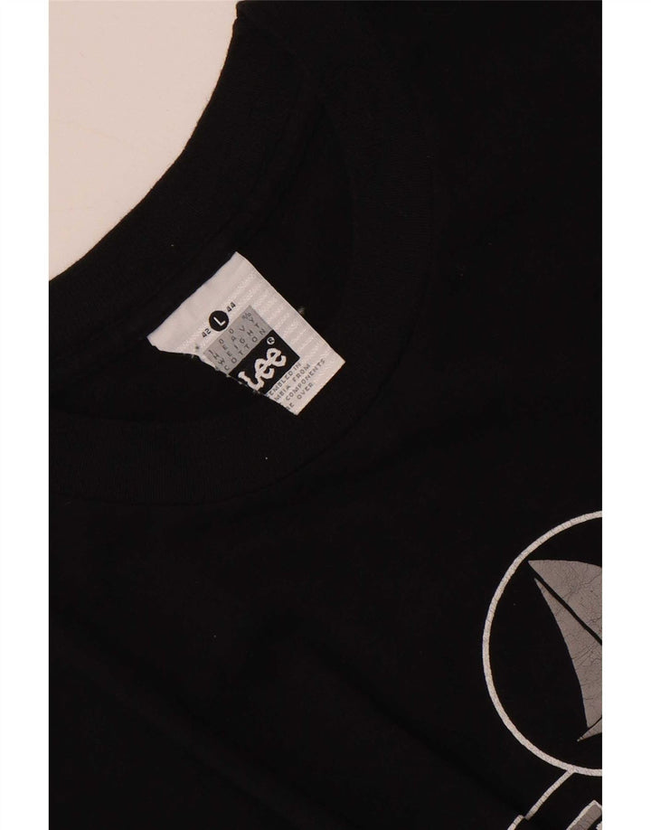 Męski T-shirt Lee San Francisco z grafiką, duży, czarny