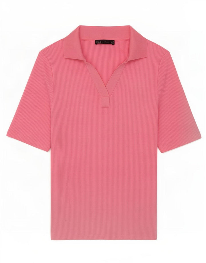 Damska koszulka polo Marks & Spencer UK 12, średni różowy poliester