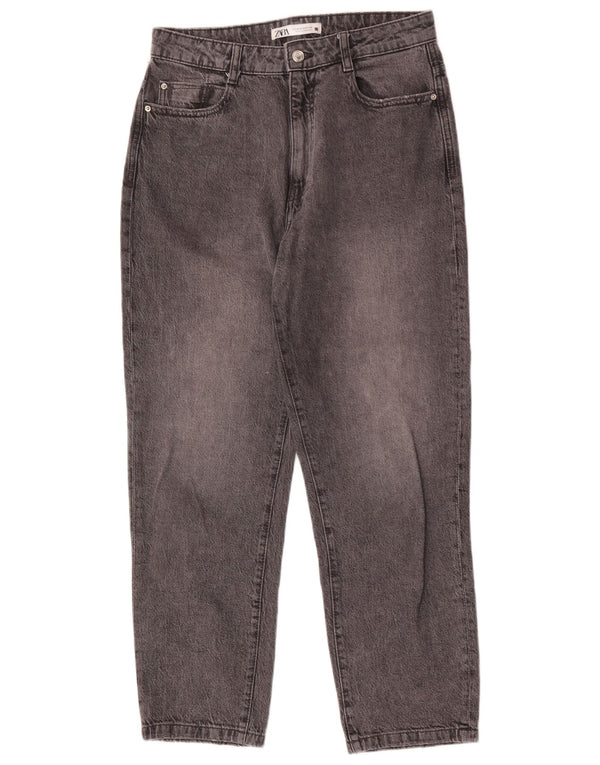 Damskie jeansy z wysokim stanem Zara EU 40 Medium W30 L28 Szara bawełna