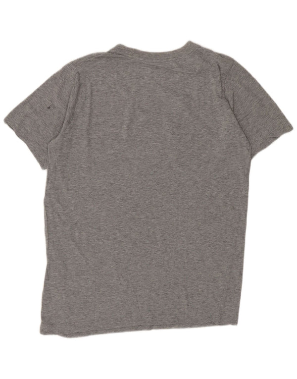 Chłopięcy T-shirt z grafiką Nike, 13-14 lat, XL, szara bawełna