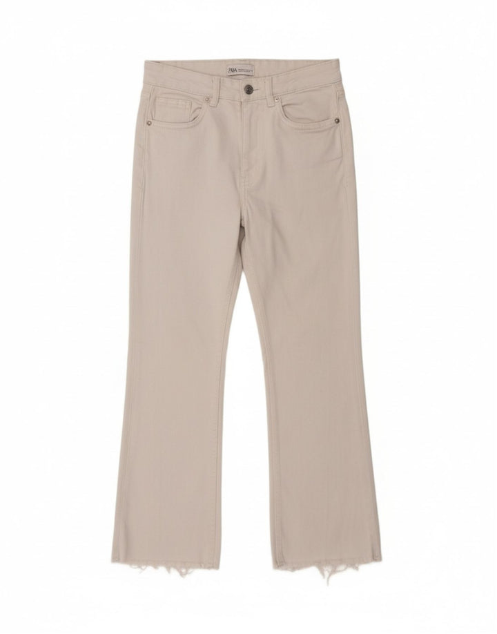 ZARA Womens Cropped Jeans EU 38 Small W28 L25 White Vintage Zara and Second-Hand Zara from Messina Hembry 