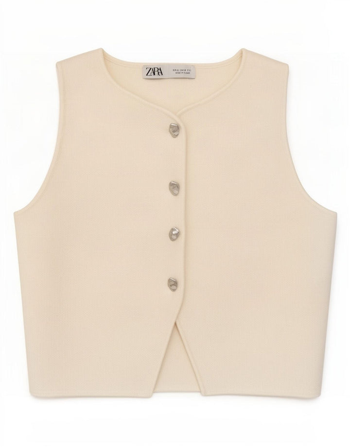 Kamizelka damska Zara UK 8 Small White
