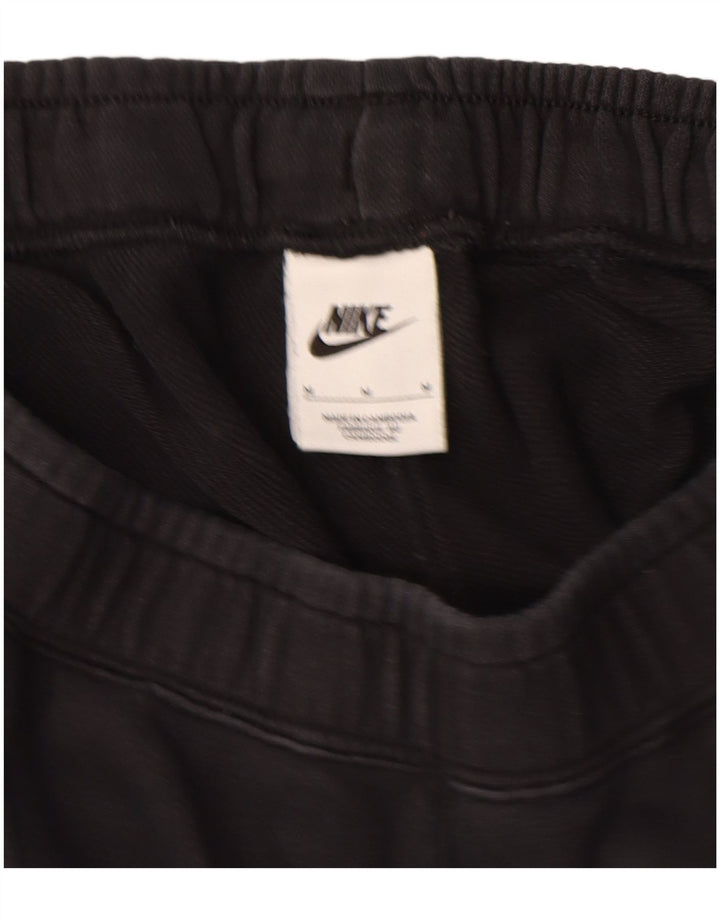 Męskie spodenki sportowe Nike z grafiką, średniej wielkości, czarne, bawełniane