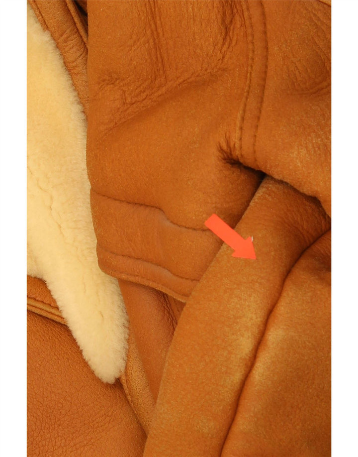 Vintage męska kurtka Shearling IT 50 Large Brown Shearling