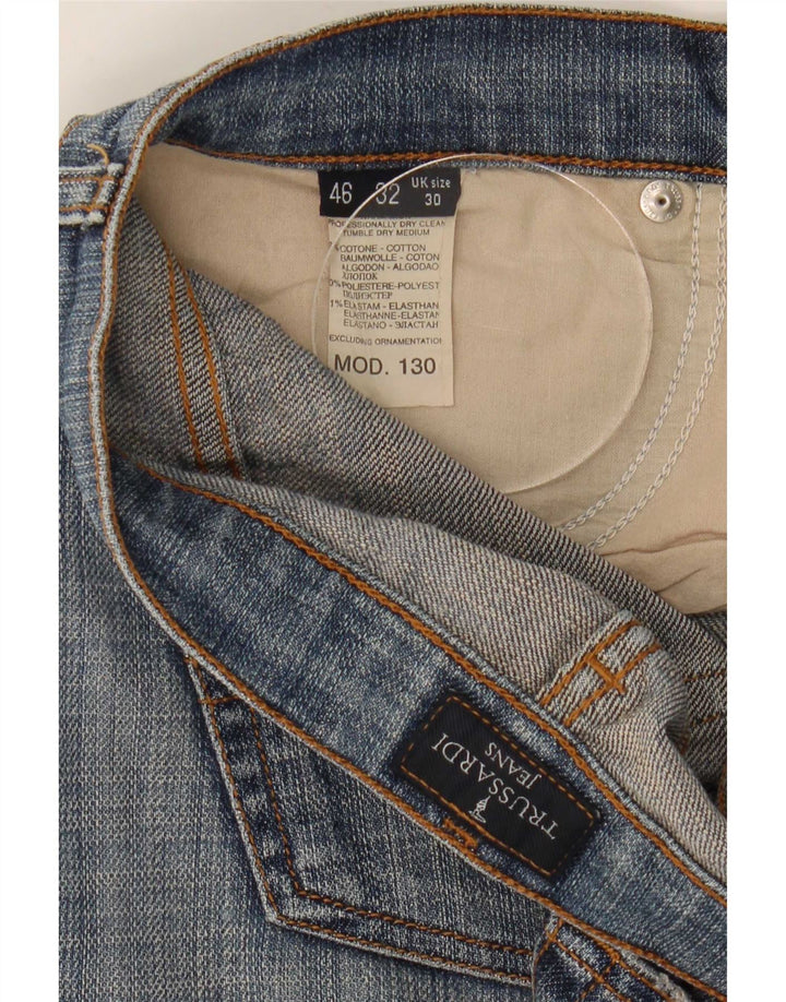 Damskie jeansy Bootcut Trussardi W30 L33 Niebieskie bawełniane