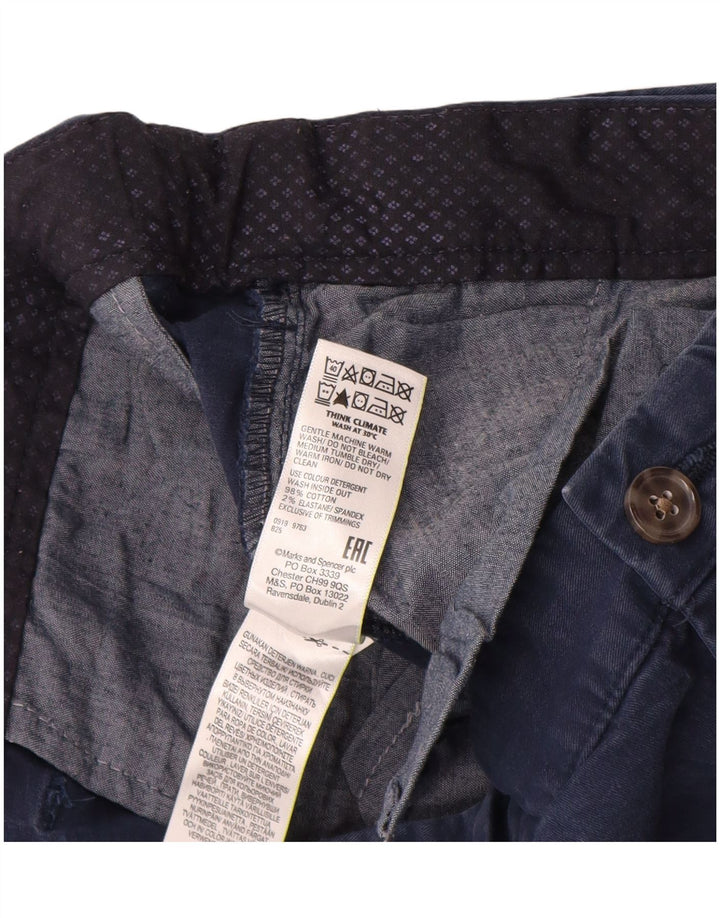 Marks & Spencer Męskie proste spodnie chino W40 L33 granatowe