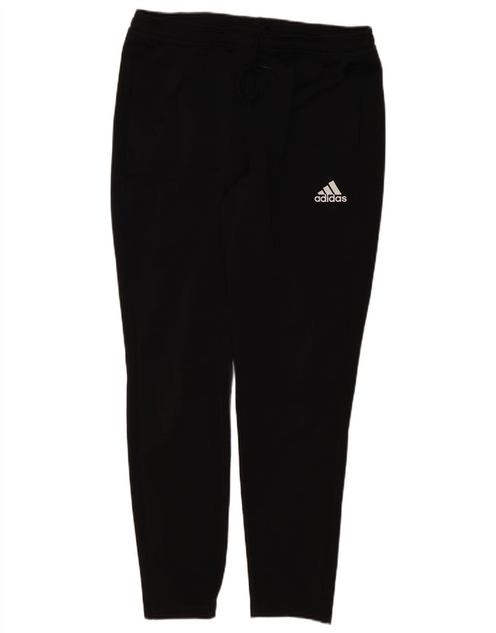 Męskie spodnie dresowe Adidas, duże, czarne, poliestrowe