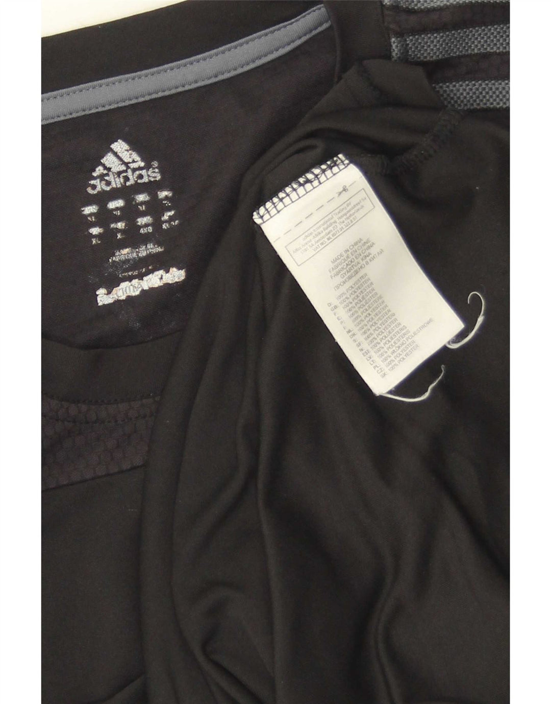 Adidas Męska koszulka Climalite Top XL Czarny poliester z blokami kolorów