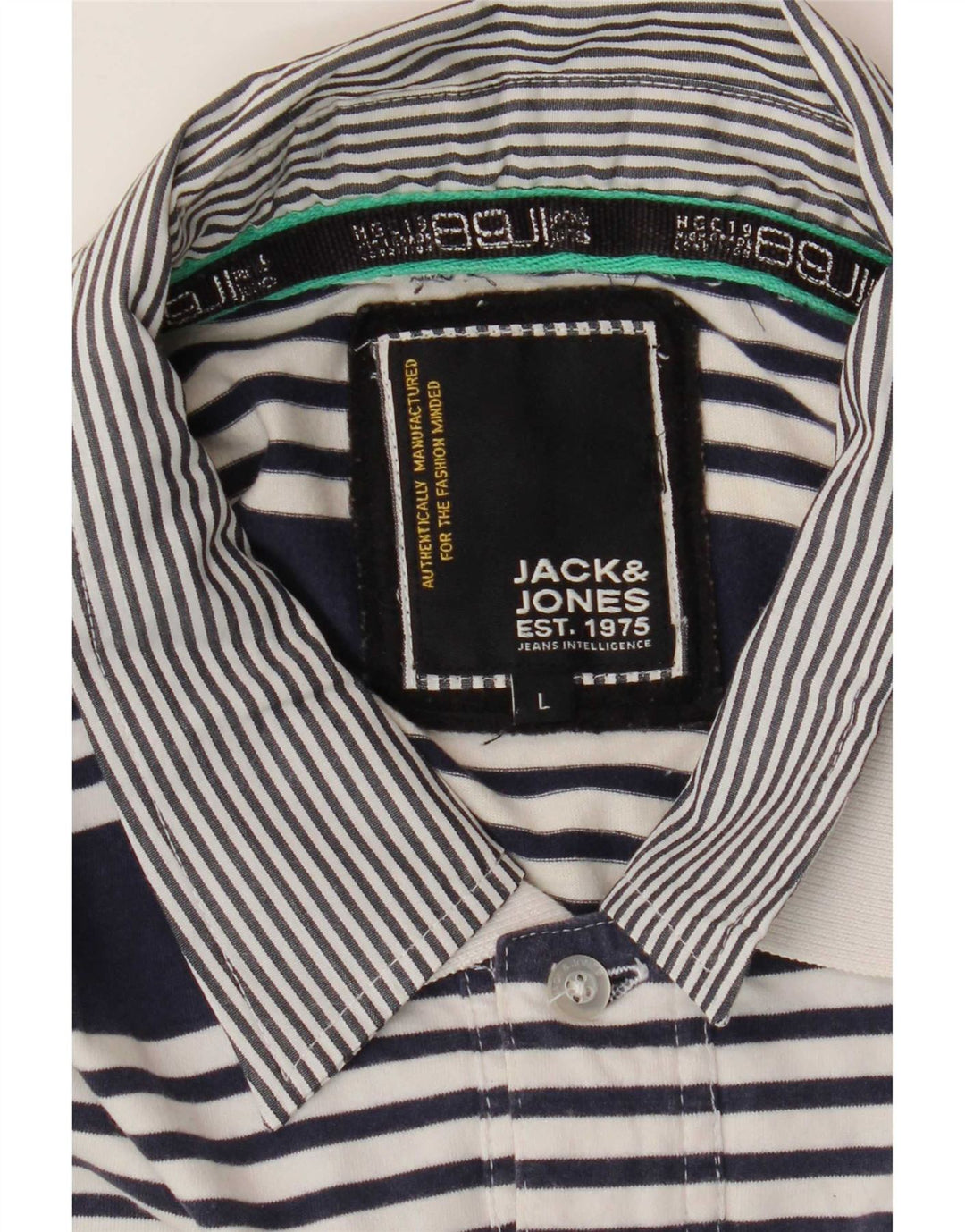 Męska koszulka polo Jack & Jones, duża, granatowa w paski