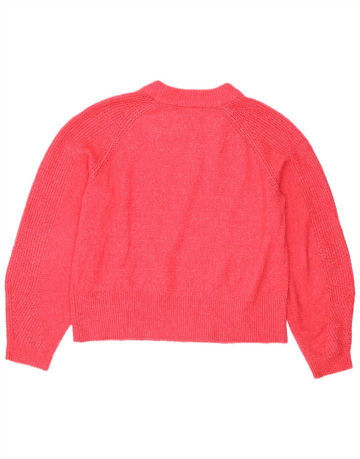 Marks & Spencer Damski sweter z okrągłym dekoltem, UK 14, średni różowy akryl