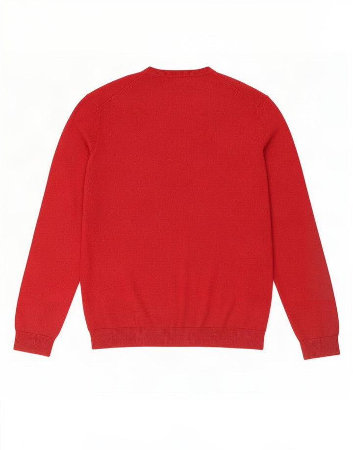 Męski sweter Gap z dekoltem w kształcie litery V, XL, czerwony, bawełniany