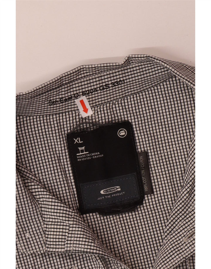 Koszula męska G-STAR XL, bawełniana, w czarną kratkę