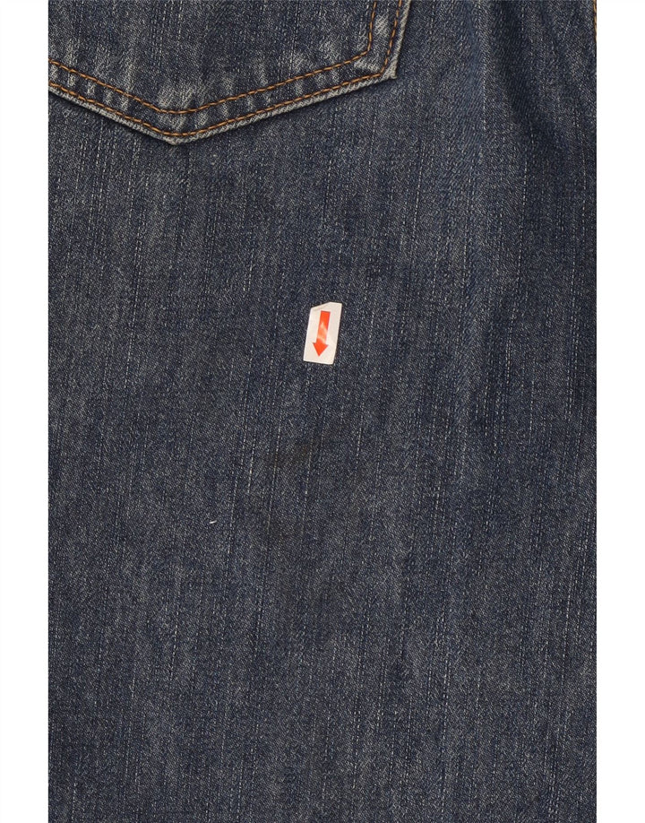 Męskie proste dżinsy Wrangler W32 L32 Granatowe, bawełniane