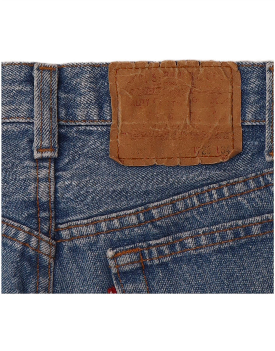 Damskie spodenki jeansowe Levi's 501 W28 Średni niebieski