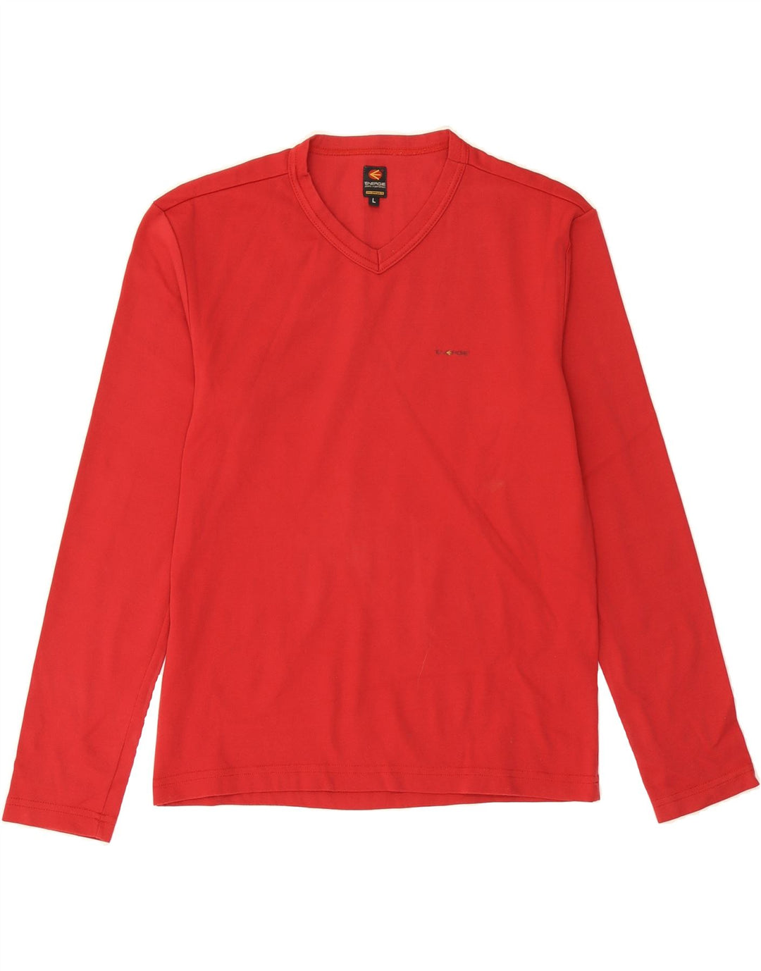 ENERGIE Womens Top Long Sleeve UK 14 Large Red Polyamide Vintage Energie and Second-Hand Energie from Messina Hembry 