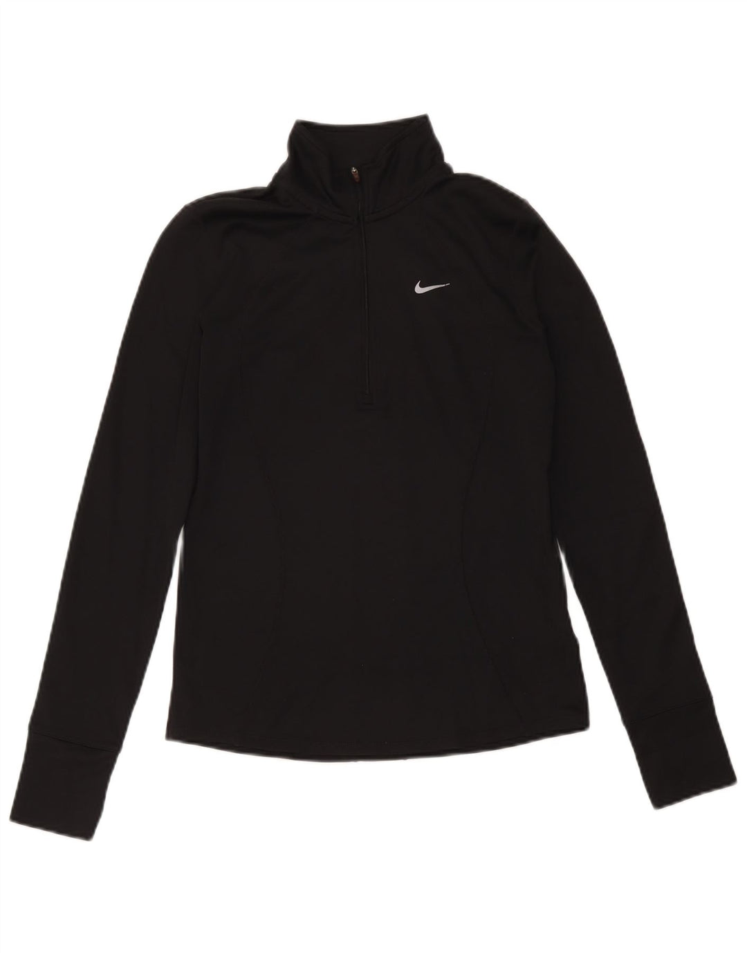 Damski dres Nike Dri Fit z zamkiem błyskawicznym na szyi, UK 10, mały, czarny