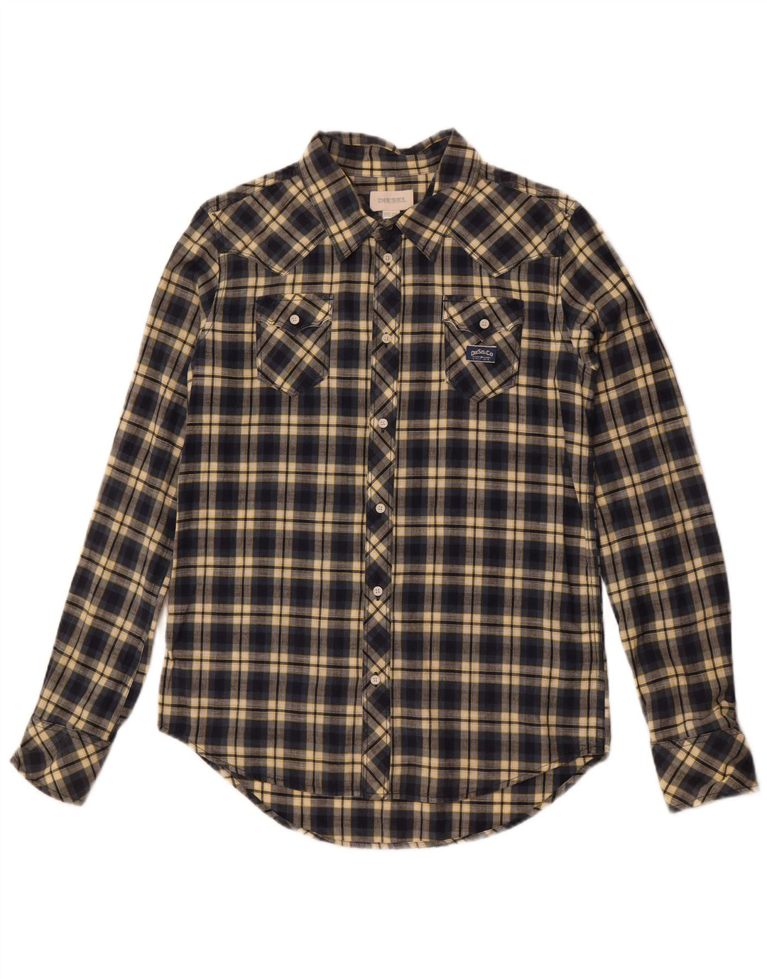 Koszula chłopięca Diesel 15-16 lat 2XL, bawełniana, granatowa w kratkę