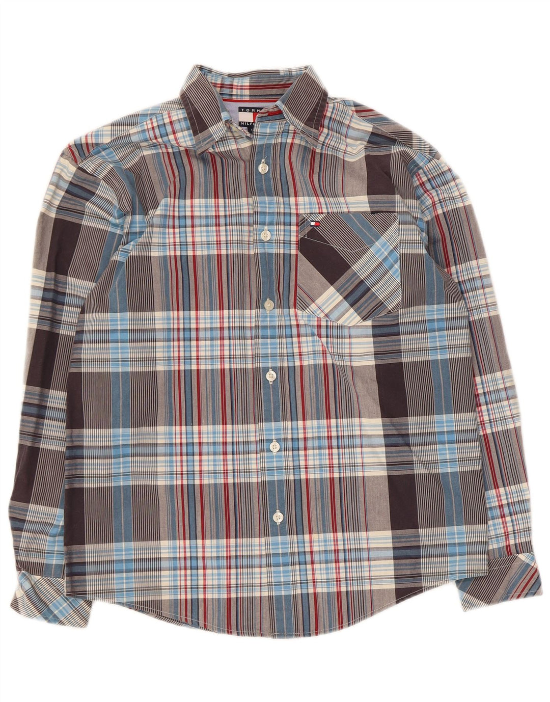 Koszula chłopięca Tommy Hilfiger 11-12 lat, średnia, wielokolorowa, bawełniana w kratę