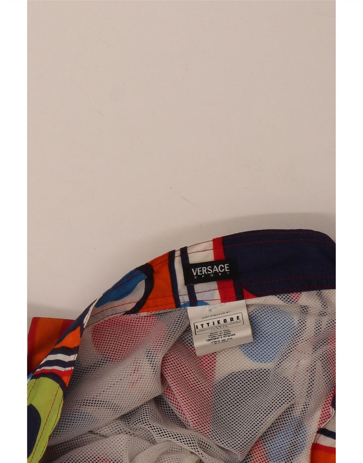 Męskie spodenki Chino Versace Ittierre W34, duże, wielokolorowe, geometryczne