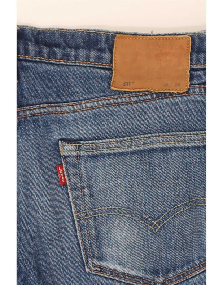 Męskie jeansy Levi's 511 Slim W34 L30 Niebieska bawełna