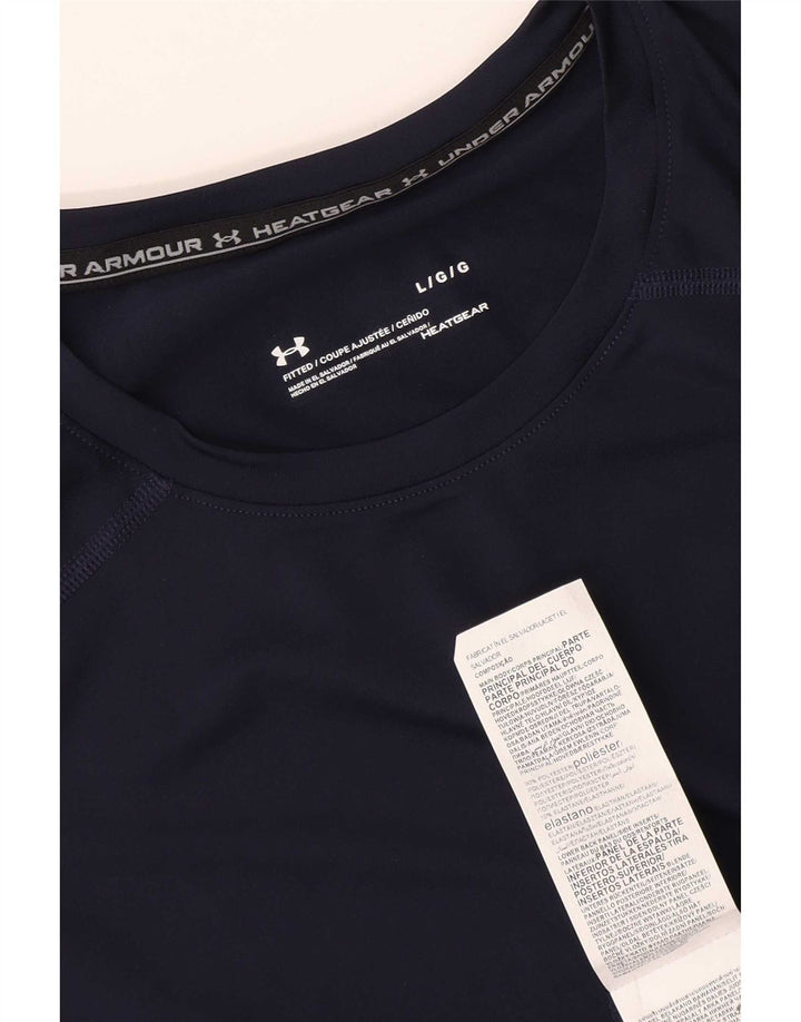 Męska koszulka t-shirt Under Armour Heat Gear, duża, granatowa, z poliestru