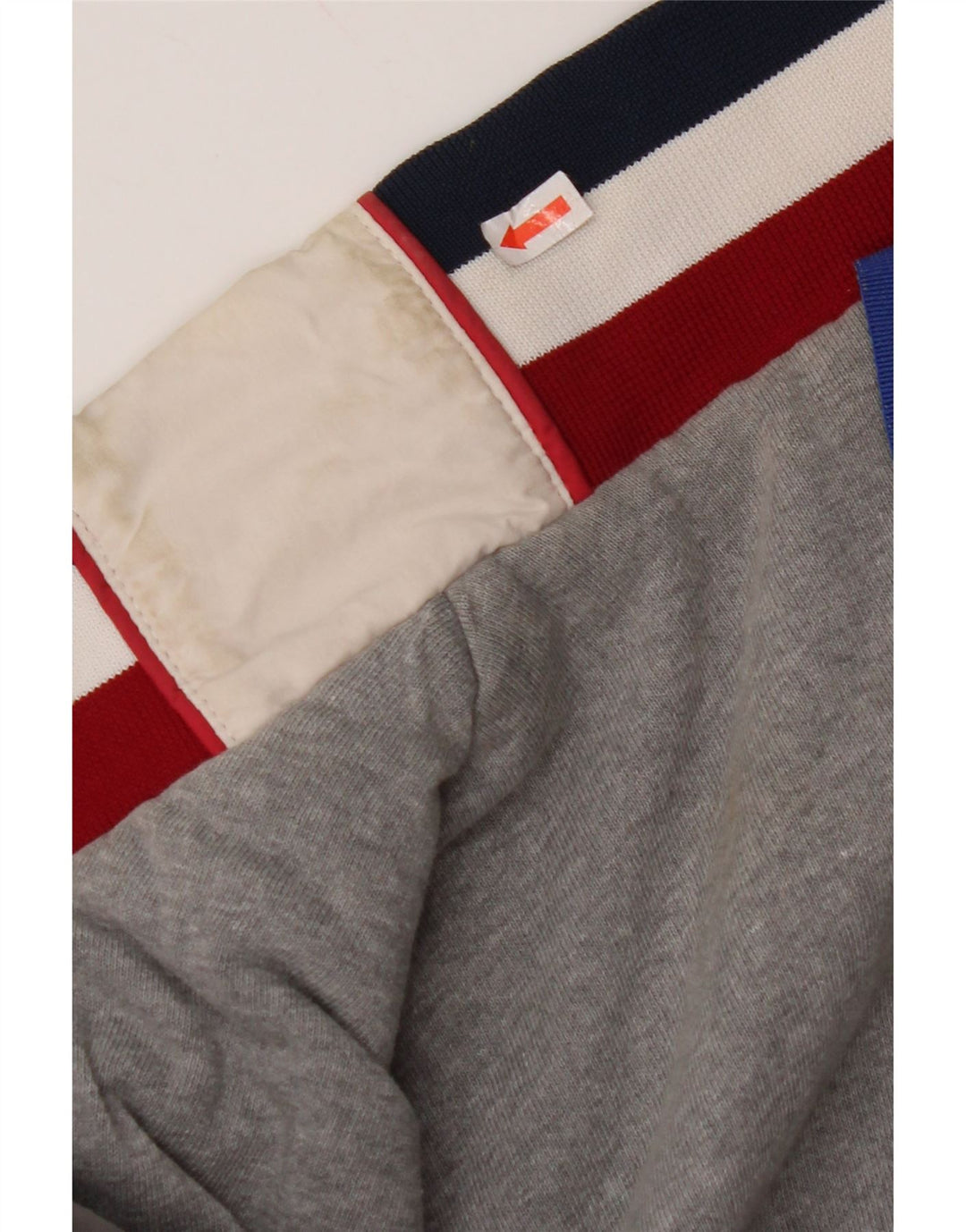 Męska kurtka bomber z grafiką NORTH SAILS UK 42 XL Szary poliamid z blokami kolorów