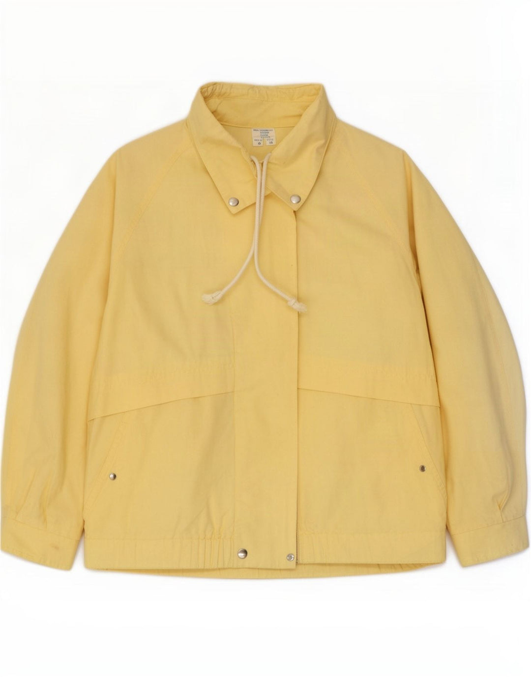 Vintage damska kurtka bomberka o luźnym kroju EU 38, średnia żółta bawełna
