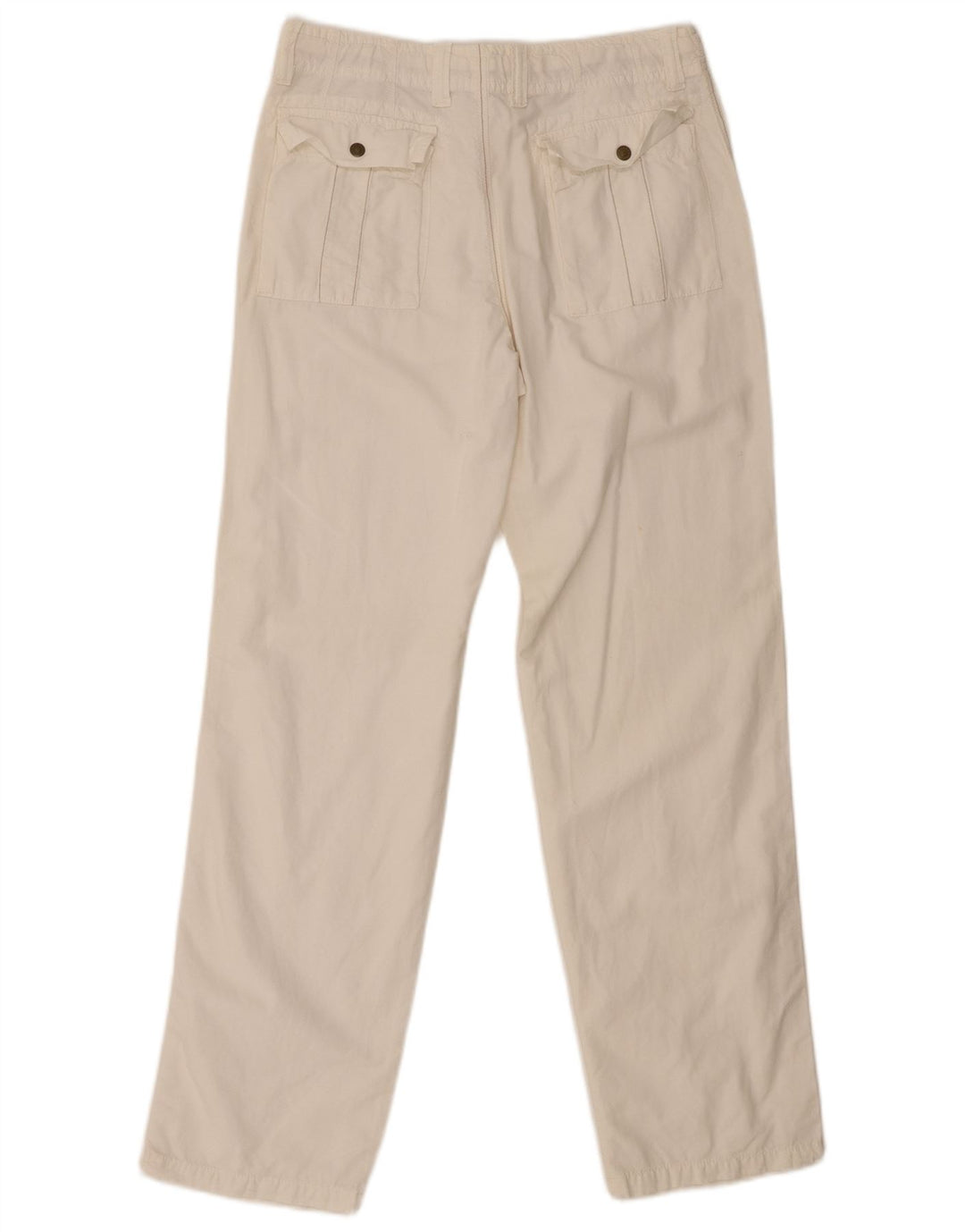 CARRERA Mens Straight Trousers W31 L32 White Cotton