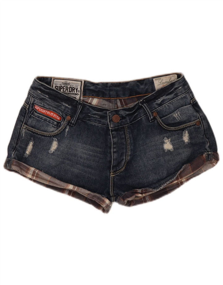 Damskie spodenki jeansowe SUPERDRY W30 w średnim kolorze, niebieskie