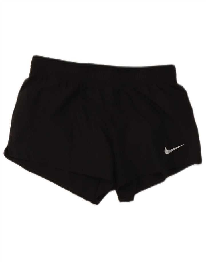 Damskie spodenki sportowe Nike Dri Fit UK 8, małe, czarne, poliestrowe