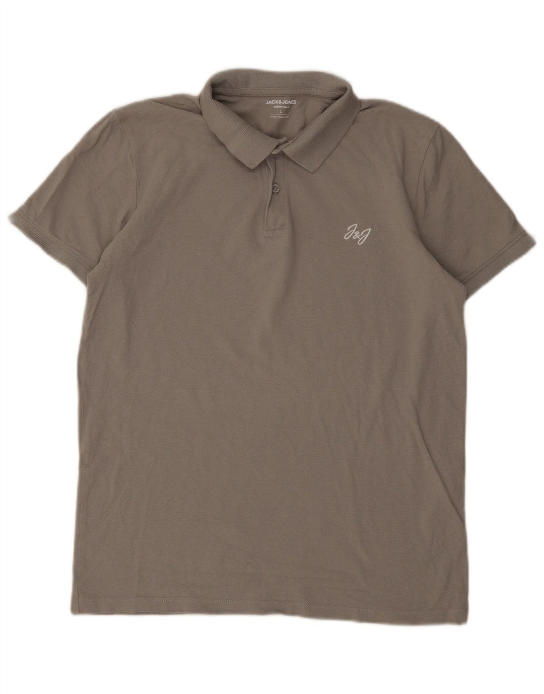 Męska koszulka polo Jack & Jones, duża, szara, bawełniana