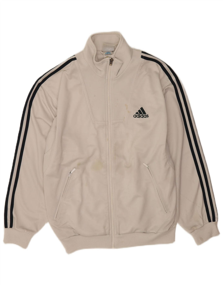 Adidas Męska bluza dresowa Top Jacket UK 38/40 Średni biały poliester
