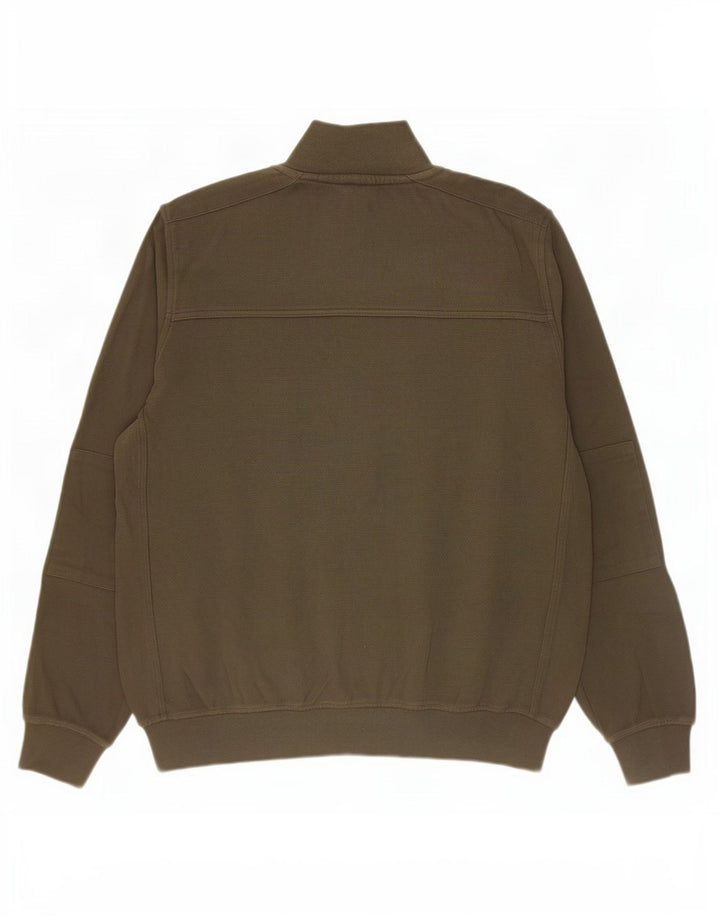 Lacoste Męski sweter zapinany na guziki, rozmiar 4, średnia bawełna khaki