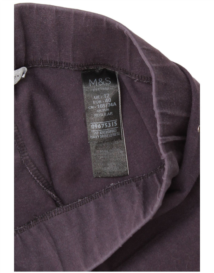 Legginsy damskie Marks & Spencer UK 12 Średniofioletowe, bawełniane w cętki