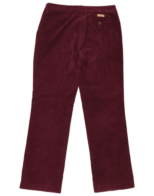 Damskie sztruksowe spodnie Henry Cottons IT 44 Medium W32 L30 Burgundowe