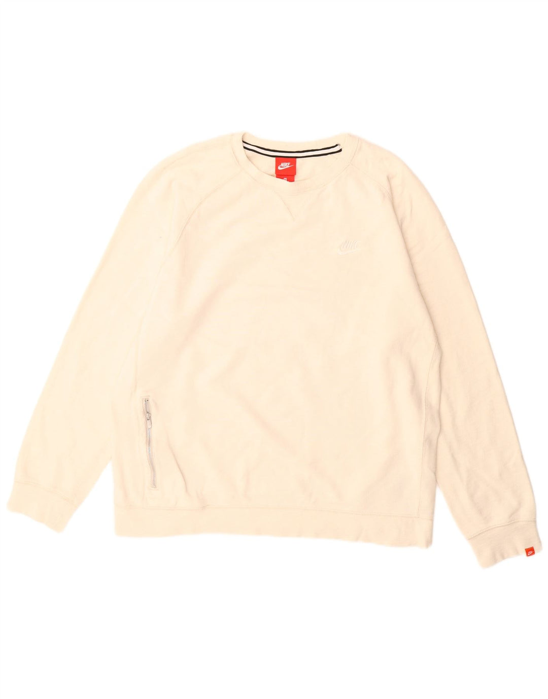 Męska bluza dresowa Nike XL w kolorze złamanej bieli, bawełniana