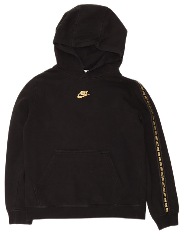 Chłopięcy sweter z kapturem Nike z grafiką, rozmiar 12-13 lat, czarny, bawełniany