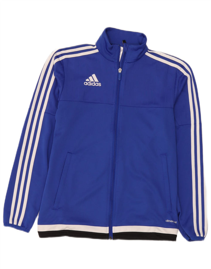 Adidas Męska bluza dresowa Climacool XS Niebieski poliester z blokami kolorów