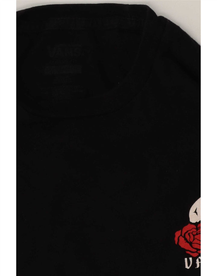 Męski T-shirt z grafiką Vans, duży, czarny, bawełniany