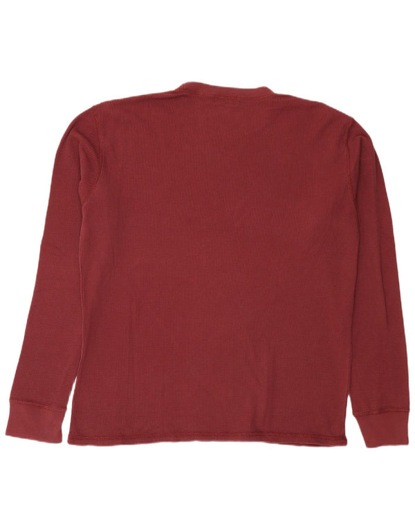 Koszulka męska Ralph Lauren z długim rękawem 2XL, bordowa, bawełniana