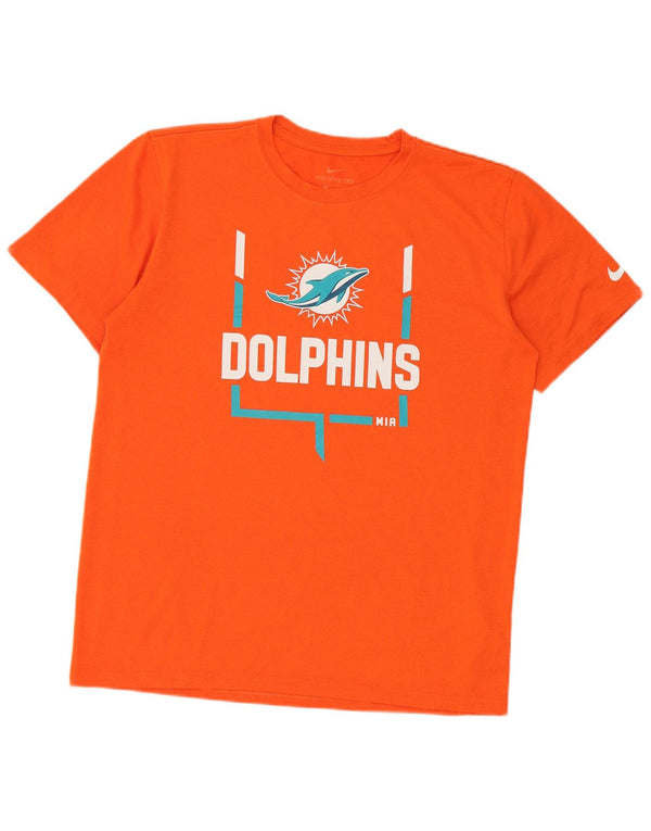 Męski T-shirt z grafiką Nike Miami Dolphins Top, średni pomarańczowy poliester