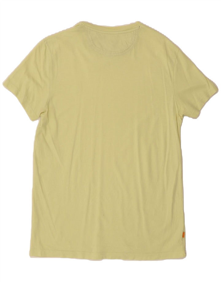 TIMBERLAND Mens Slim Fit T-Shirt Top Medium Yellow Cotton Vintage Timberland and Second-Hand Timberland from Messina Hembry 