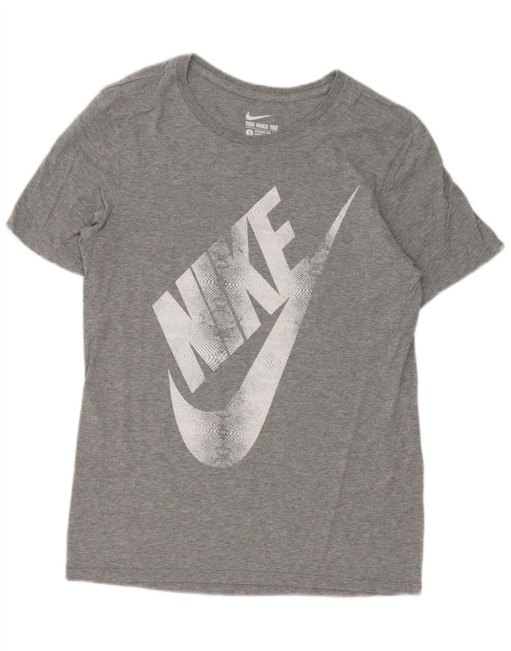 Męski T-shirt Nike Athletic Cut z grafiką, mały, szary nakrapiany