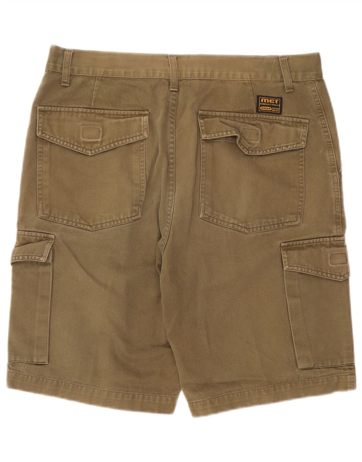 Męskie spodenki cargo Metropolitan W34, duże, bawełniane w kolorze khaki