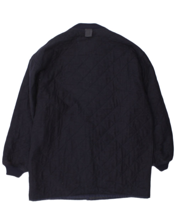 Męska pikowana kurtka Ermenegildo Zegna UK 42 XL granatowa