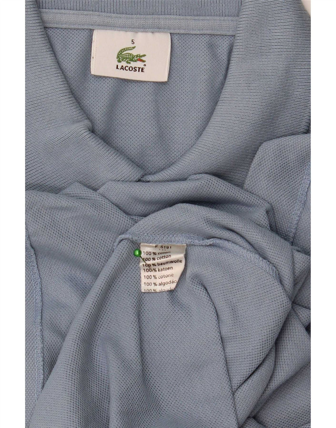 Męska koszulka polo Lacoste, rozmiar 5, duża, niebieska, bawełniana