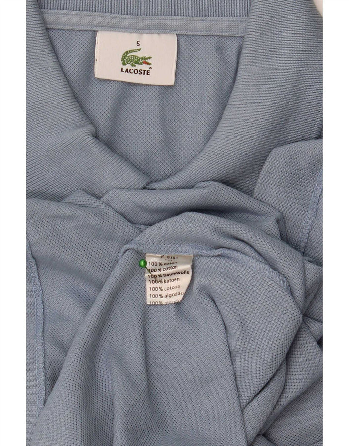 Męska koszulka polo Lacoste, rozmiar 5, duża, niebieska, bawełniana